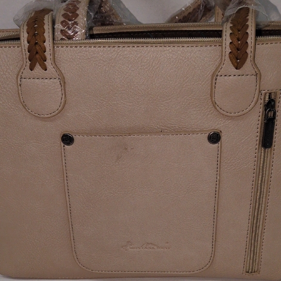 Montana West Tan and Brown Tote Bag - Picture 6 of 16